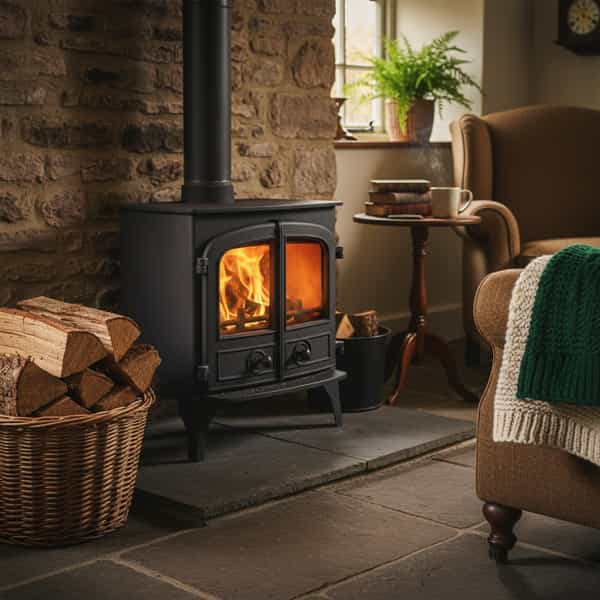Wood burning stove with fire - Understanding Firewood Pop and Crackle The Science Behind th